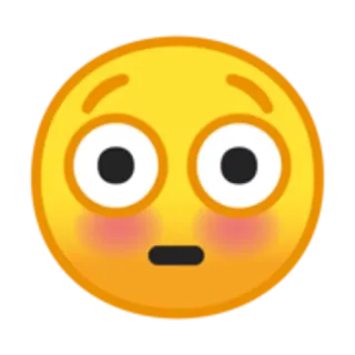 😳 emoji, blush, cute, expression, face telegram sticker