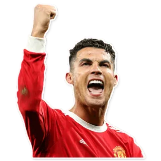 🤖 Cristiano Ronaldo football, athlète, célébration, joueur, footballeur whatsapp sticker