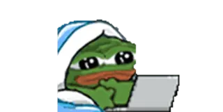 💻 Pepe the Frog pepe, rana, meme, internet, cartone animato telegram sticker