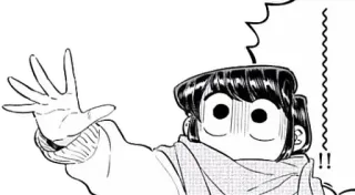😰 Komi Shouko Komi Can't Communicate Anime, Mangá, Komi Can't Communicate, Komi Shouko, chocado/a, surpreso/a whatsapp sticker