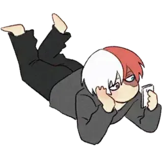 📱 Todoroki Shoto My Hero Academia Todoroki, Anime, My Hero Academia, Shoto, Karakter whatsapp sticker