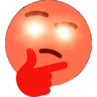 🤔 thinking, emoticon, pondering, question, idea telegram sticker