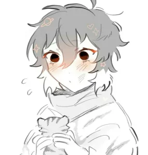 😳 Gaya anime, Manga, Karakter, Lucu, Seni digital, Sketsa telegram sticker