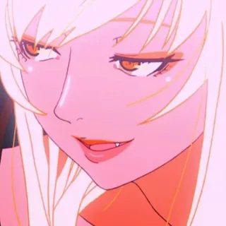 🎭 Shinobu Oshino Monogatari anime, wampir, blondynka, słodki, postać telegram sticker