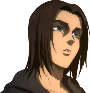 😏 Eren Yeager Attack on Titan อนิเมะ, มังงะ, เอเรน, ผ่าพิภพไททัน, ตัวละคร, ภาพเหมือน telegram sticker