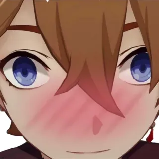 🥴 Tartaglia Genshin Impact tartaglia, genshin impact, anime, video game, character, blush telegram sticker