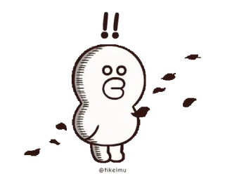 😨 personagem, desenho animado, animação, fofo, sticker telegram sticker