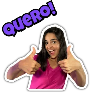 🤙 quero! thumbs up, woman, expression, positive, joyful telegram sticker