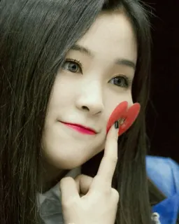 💝 cô gái, chân dung, châu Á, Hàn Quốc, thần tượng, trái tim telegram sticker