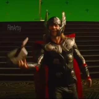 😂 Thor FilmArtsy Thor, supereroe, Marvel, Chris Hemsworth, Mjolnir telegram sticker