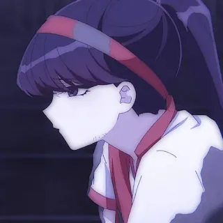 ☂️ Komi Shouko Komi Can't Communicate Anime, Manga, Komi-san no puede comunicarse, Komi Shouko, Lindo, Estudiante, Tímida telegram sticker