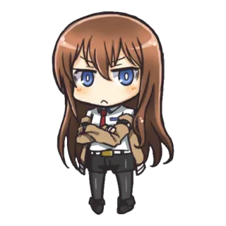 😒 anime, chibi, character, cartoon, cute telegram sticker