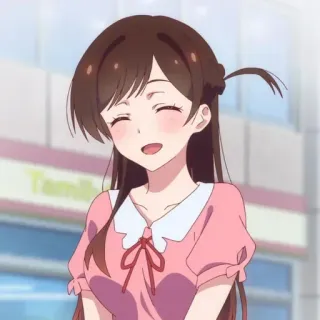🥥 Chizuru Ichinose Rent-A-Girlfriend Anime, Chizuru Ichinose, słodkie, uśmiechnięta, Rent-A-Girlfriend, dziewczyna whatsapp sticker