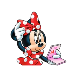 💄 Minnie Mouse Cartone animato, Topo, Disney, Personaggio, Minnie, Carino, Ragazza telegram sticker