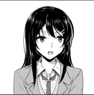 💘 garota anime, mangá, uniforme escolar, ilustração, retrato, desenho animado telegram sticker