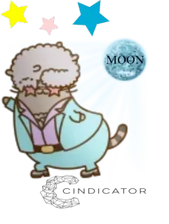 😝 MOON dibujo animado, luna, estrellas, animal, gato, traje whatsapp sticker