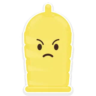 😡 condom, emoji, angry, protection, safe sex, contraceptive whatsapp sticker