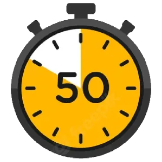 ⏱ 50 timer, clock, fifty, minutes, countdown telegram sticker