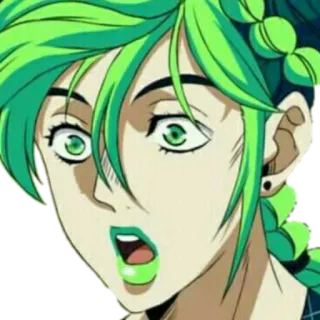 😯 Jolyne Cujoh JoJo's Bizarre Adventure anime, jojo, stone ocean, jolyne, cujoh, fanart, cartoon, charakter telegram sticker