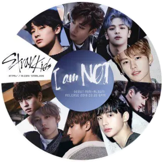 ❤️ I am NOT Stray Kids, I am NOT, DEBUT MINI-ALBUM, RELEASE 2018.03.26 6PM stray kids, k-pop, music, album cover, boy band telegram sticker