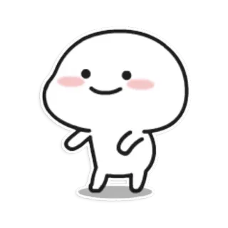 💨 mignon, kawaii, dessin animé, blob, simple, joyeux, minimaliste, personnage whatsapp sticker