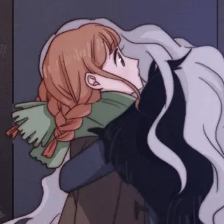 ⛓ anime, hug, cartoon, friendship, affection, anime style, girls, emotions telegram sticker