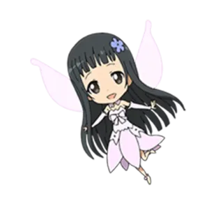 😇 Anime, Kreskówka, Wróżka, Chibi, Słodki, Kawaii telegram sticker