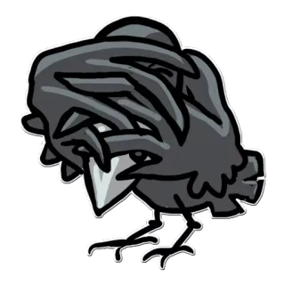 🙈 птица, грустный, мультфильм, животное, ворона telegram sticker