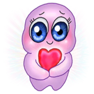 ❤️ mignon, kawaii, coeur, dessin animé, amour, rose, adorable telegram sticker