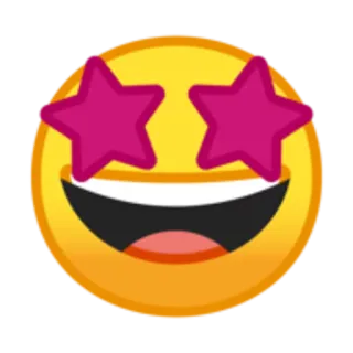 😍 emoji, stars, happy, face telegram sticker