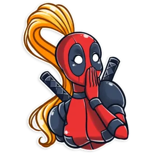 😨 Deadpool เดดพูล, มาร์เวล, ซูเปอร์ฮีโร่, การ์ตูน, แฟนอาร์ต, หนังสือการ์ตูน telegram sticker