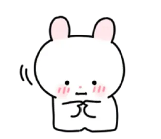 💭 兔子, 可爱, 动物, 贴纸, 卡哇伊, 卡通 telegram sticker