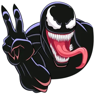 ✌ Venom Marvel, Symbiont, Comics, Bösewicht, Antiheld whatsapp sticker