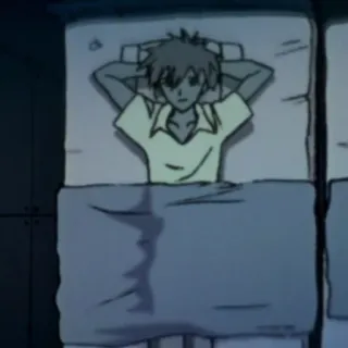 🧊 anime, bed, sleeping, character telegram sticker