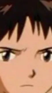 😐 Shinji Ikari Neon Genesis Evangelion 碇シンジ, エヴァンゲリオン, アニメ, 漫画, シリアス, 表情 telegram sticker