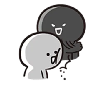 💢 Cartoon, Personage, Griezelig, Kwaadaardig, Grappig telegram sticker
