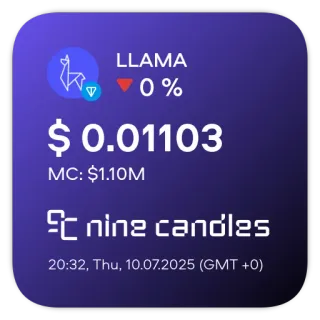 📊 LLAMA
0%
$ 0.01103
MC: $1.10M
nine candles
20:32, Thu, 10.07.2025 (GMT +0) crypto, llama, finance, currency, investment telegram sticker