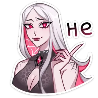 🙅‍♂️ НЕ паук, женщина, мультфильм, ведьма, женщина, паутина whatsapp sticker