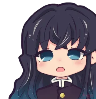 😦 Muichiro Tokito Demon Slayer Anime, Demon Slayer, Muichiro Tokito, Chibi, Lindo telegram sticker