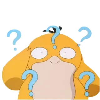🤷 Psyduck Pokemon pokemon, Psyduck, câu hỏi, bối rối whatsapp sticker