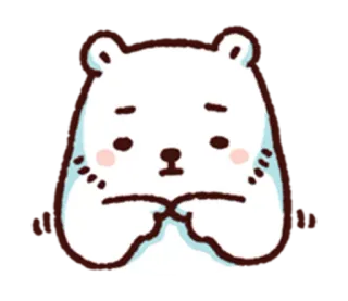 😁 곰, 만화, 동물, 귀여운, 슬픈, 카와이 telegram sticker