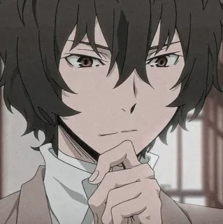 📺 Osamu Dazai Bungo Stray Dogs Anime, Osamu Dazai, Bungo Stray Dogs, Personnage, Portrait telegram sticker