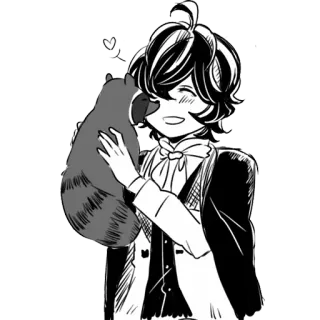☺️ Anime, Manga, Waschbär, Süß, Kawaii telegram sticker