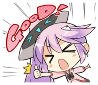👍 Good! Anime, Joinha, Positivo, Fofo, Desenho animado telegram sticker