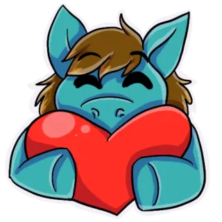❤️ dibujo animado, pony, corazón, amor, lindo, personaje, animal telegram sticker