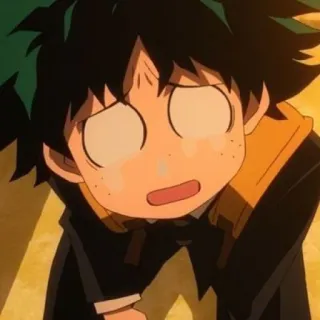🥦 Izuku Midoriya My Hero Academia Anime, My Hero Academia, MHA, Deku, Izuku Midoriya, Personaggio, Fanart, Meme telegram sticker