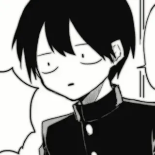 🗞 Anime, Mangá, Uniforme escolar, Preto e branco, Chocado, Menino anime telegram sticker