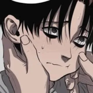 ➖ manhwa, anime, illustration, headshot, face telegram sticker