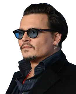 😎 Johnny Depp actor, celebrity, man, portrait telegram sticker