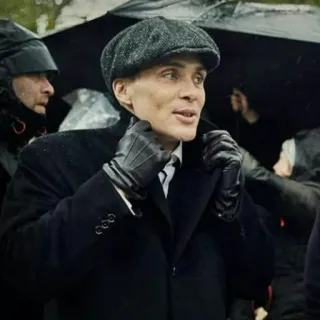 😄 Thomas Shelby Peaky Blinders Mann, Mantel, Hut, Peaky Blinders, Thomas Shelby, Cillian Murphy, Serie telegram sticker